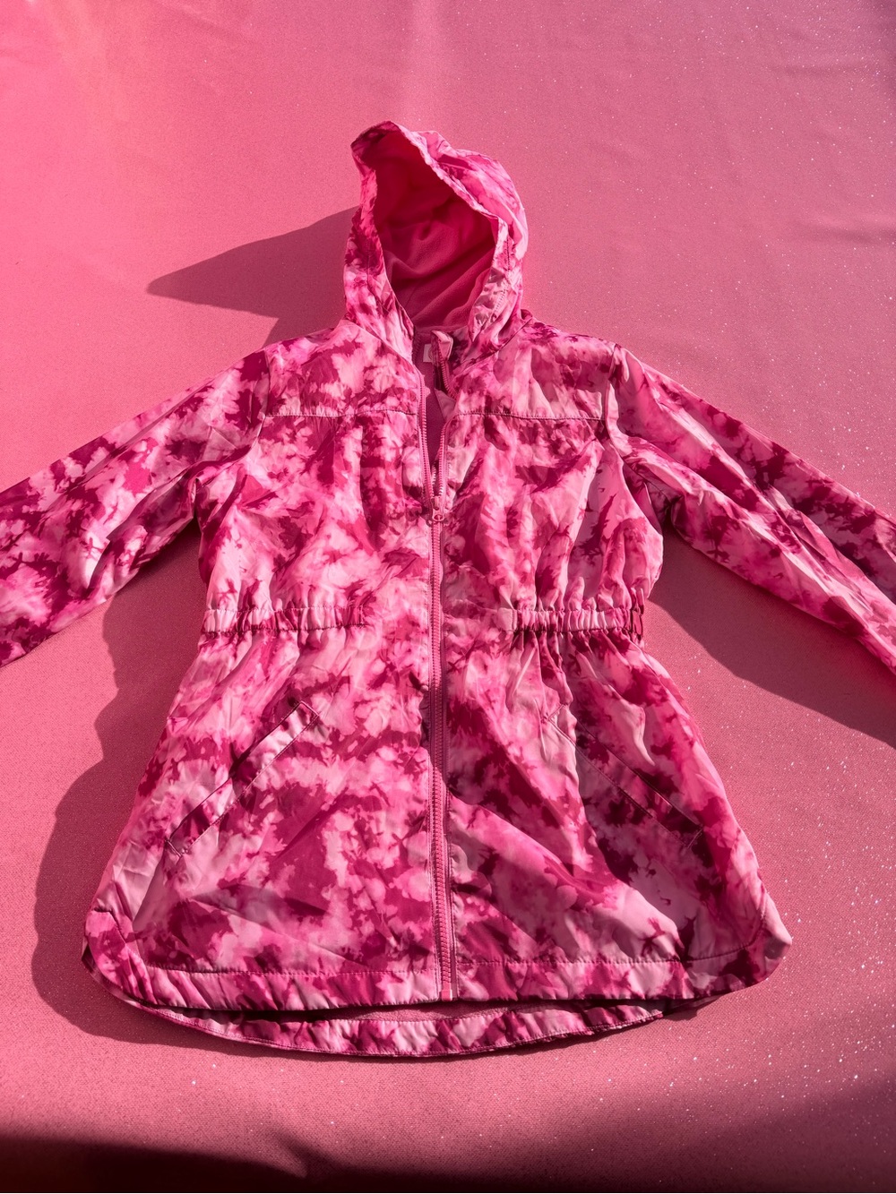 wonder nation Pink Tie-Dye Hooded Jacket